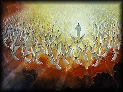 Jesus Coming with angels
