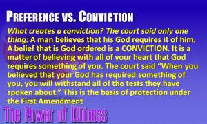 Preference vs Conviction defined by the Supreme Court
