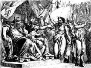 Micaiah before Ahab & Jehoshaphat