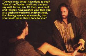 Jesus performed menial tasks as a true slave