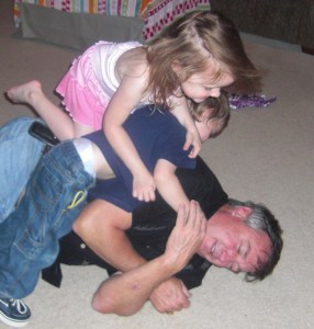 Gracie Luke Wrestling with Big D