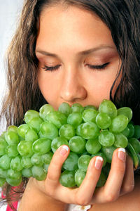 Girl with Grapes
