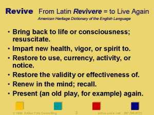 revive