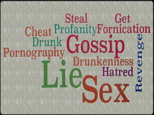 Sex Profanity Steal Lie Gossip Moral Sins