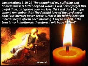 Jeremiah mourns destruction of Jerusalem