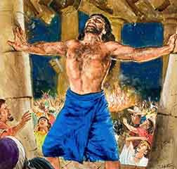 Samson destroys temple