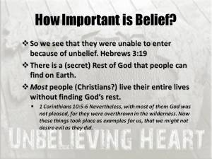 Belief is important for Rest