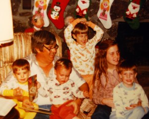 My Dad enjoying his grandkids